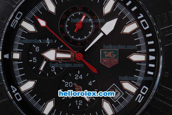 Tag Heuer Carrera Working Chronograph Full PVD with Black Dial - Click Image to Close